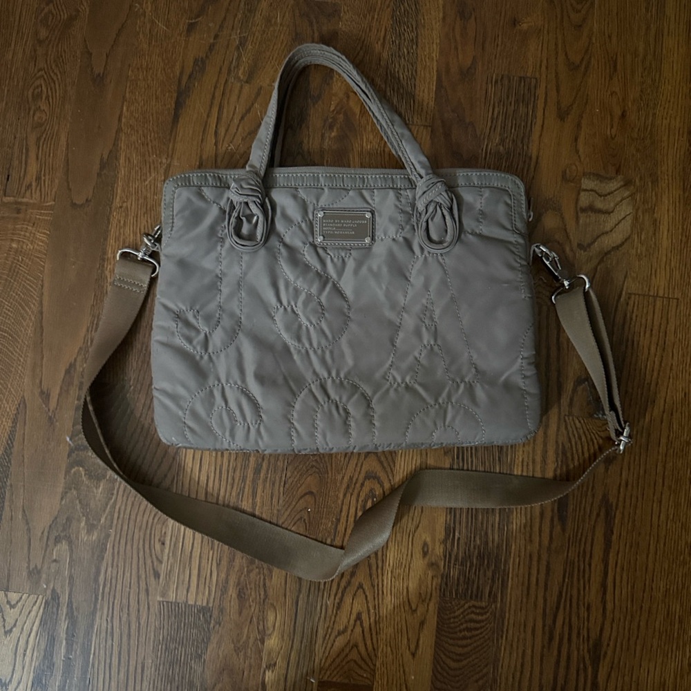 Marc By Marc Jacobs Brown Quilted Laptop Bag